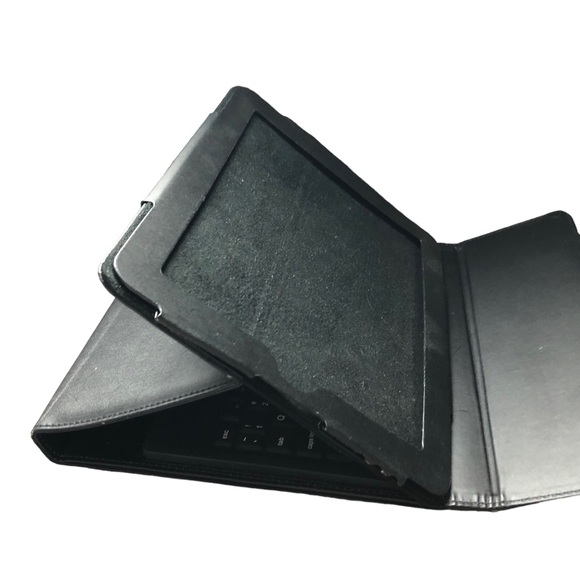 BROOKSTONE IPad  cover, keyboard and stand. Black Leather - Picture 5 of 9